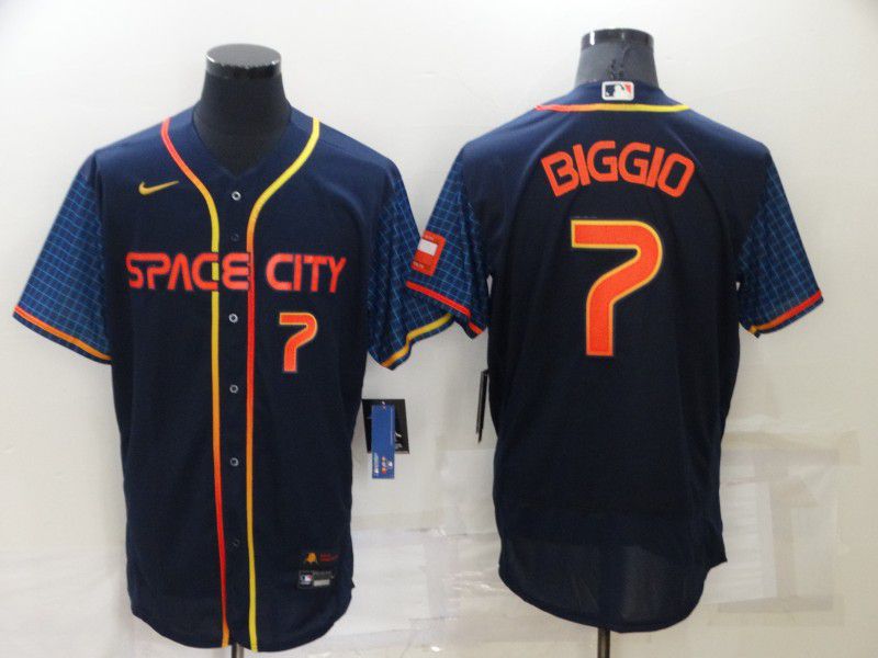 Men Houston Astros #7 Biggio Blue City Edition Elite Nike 2022 MLB Jerseys->cleveland indians->MLB Jersey